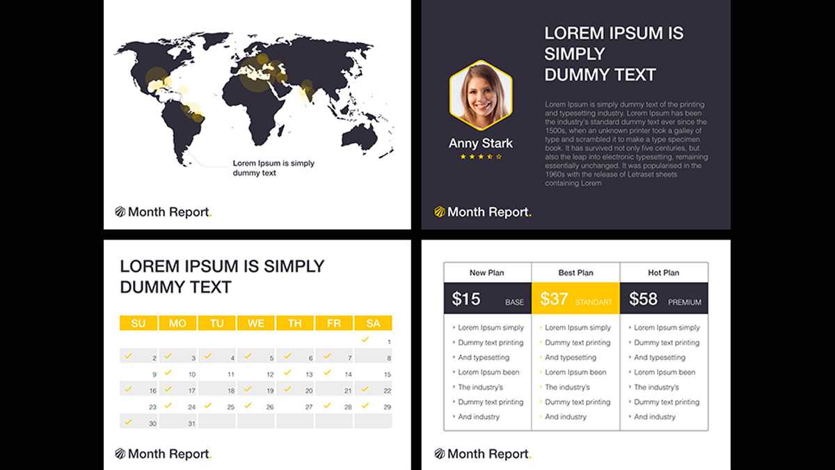 Month Report Powerpoint Template For Monthly Report Template Ppt