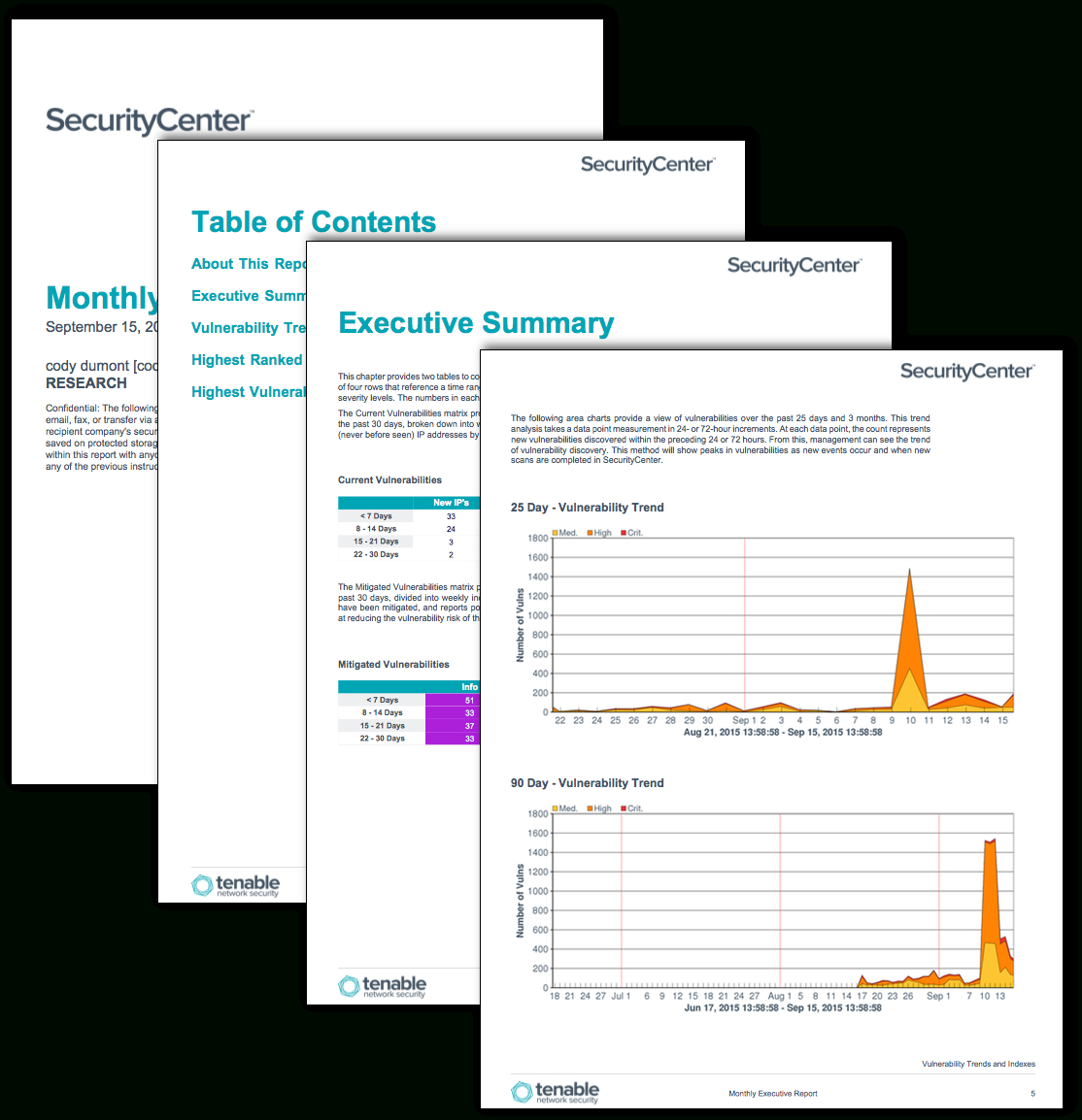 Monthly Executive Report – Sc Report Template | Tenable® In Information Security Report Template