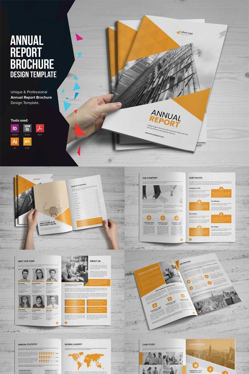 Mouri – Annual Report Design Corporate Identity Template Regarding Illustrator Report Templates