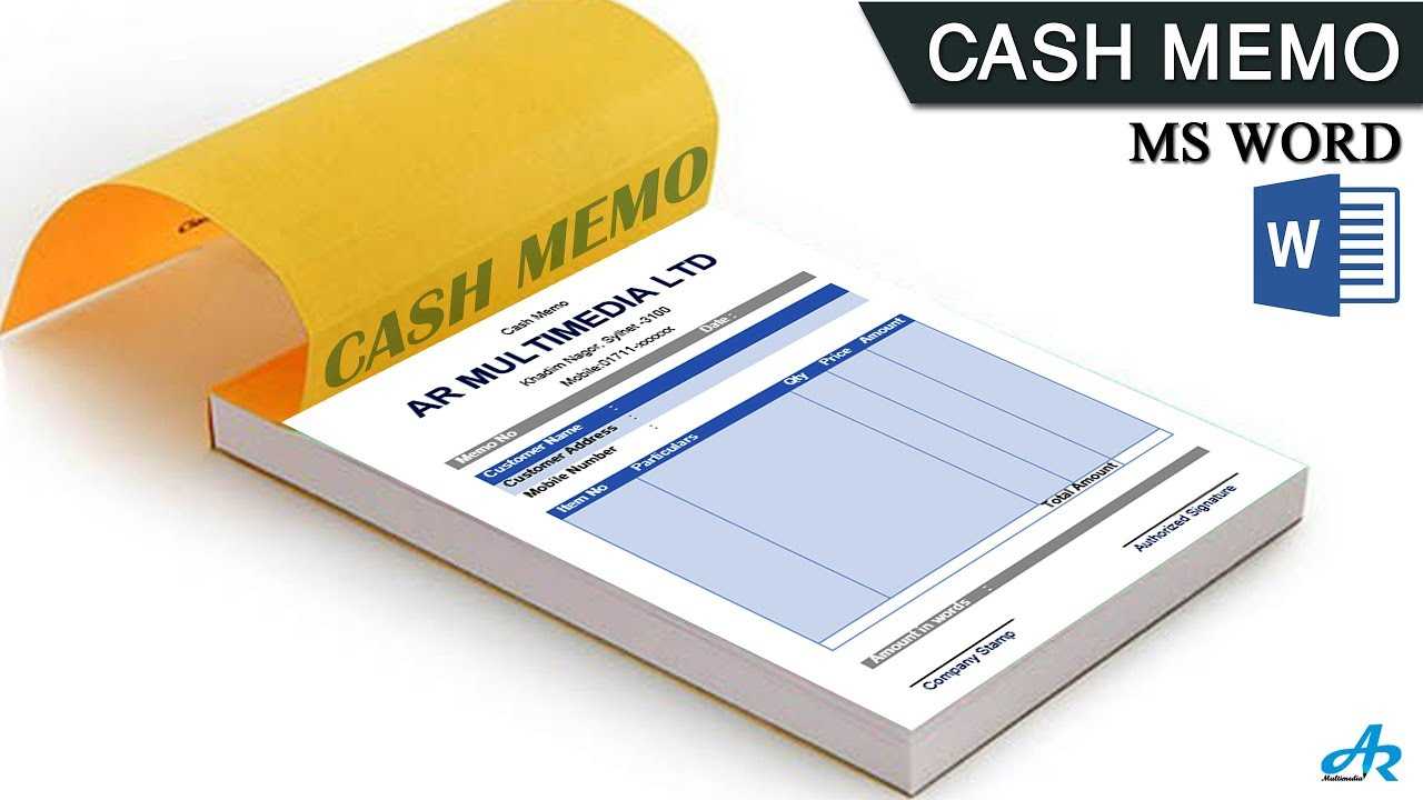 Ms Word Tutorial: How To Make Cash Memo Design In Ms Word 2019 | Cash Book  | Money Receiptar With Memo Template Word 2013