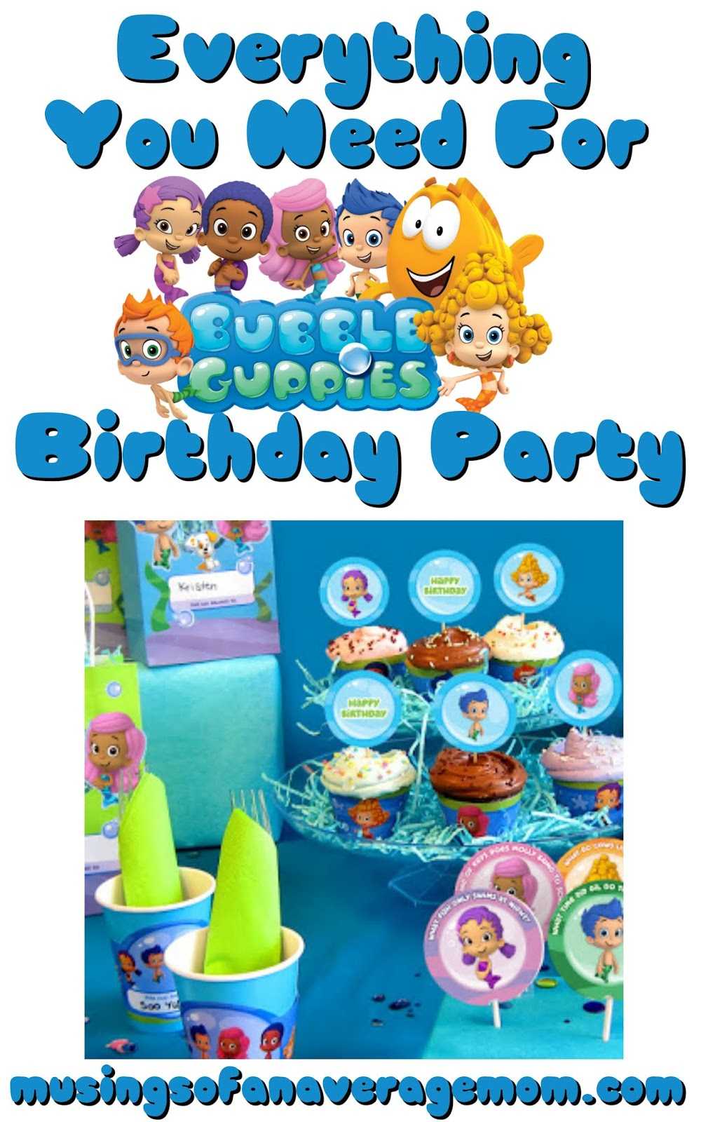 Musings Of An Average Mom: Bubble Guppies Party Printables Inside Bubble Guppies Birthday Banner Template