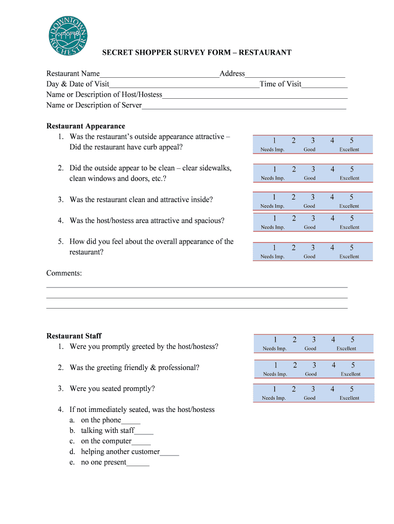 Mystery Shopper Checklist Template – Fill Online, Printable With Shop Report Template