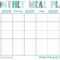 New Meal Planning Calendar Printable | Free Printable Intended For Meal Plan Template Word