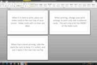 Note/index Cards - Word Template throughout Microsoft Word Index Card Template