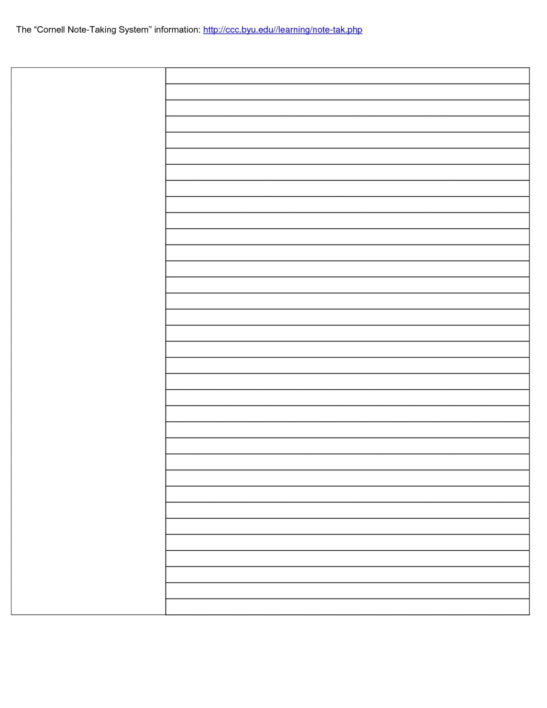 Note Paper Template For Word – Karan.ald2014 Within Cornell Note Template Word