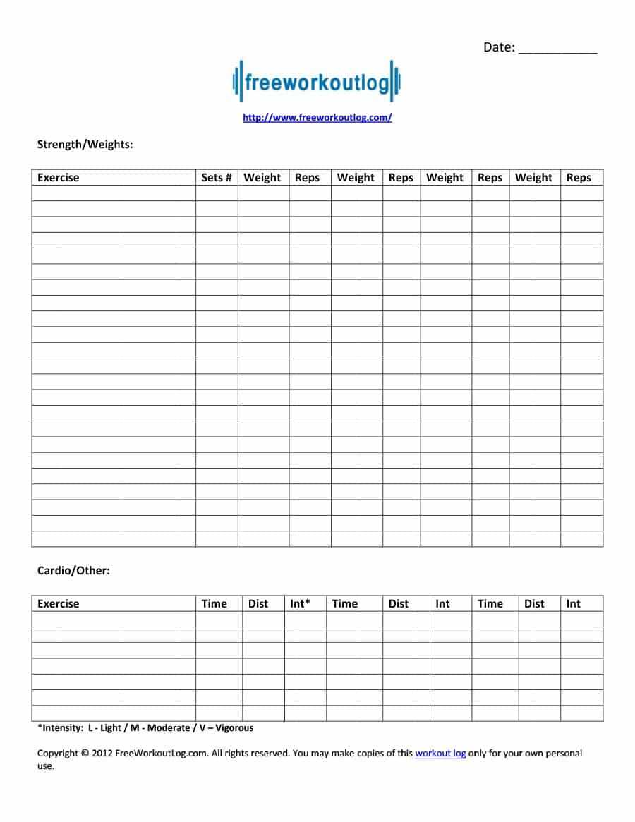 Numbers Workout Template – Karati.ald2014 Pertaining To Blank Workout Schedule Template