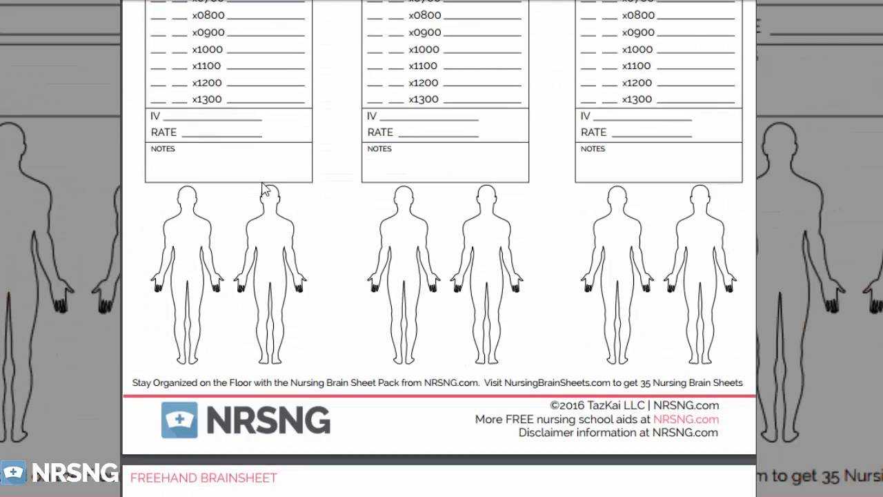 Nursing Brain Sheets Database [Free Download] (Templates Of Brainsheets An  Report Sheets For Nurses) In Nursing Report Sheet Templates