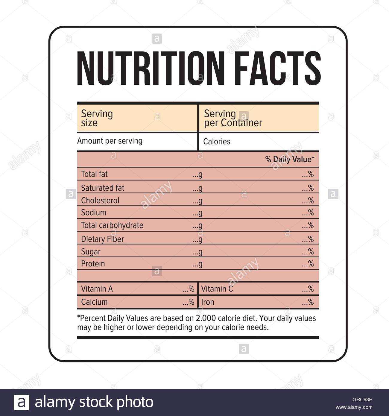 Nutrition News: Blank Nutrition Facts Label Template Pertaining To Nutrition Label Template Word