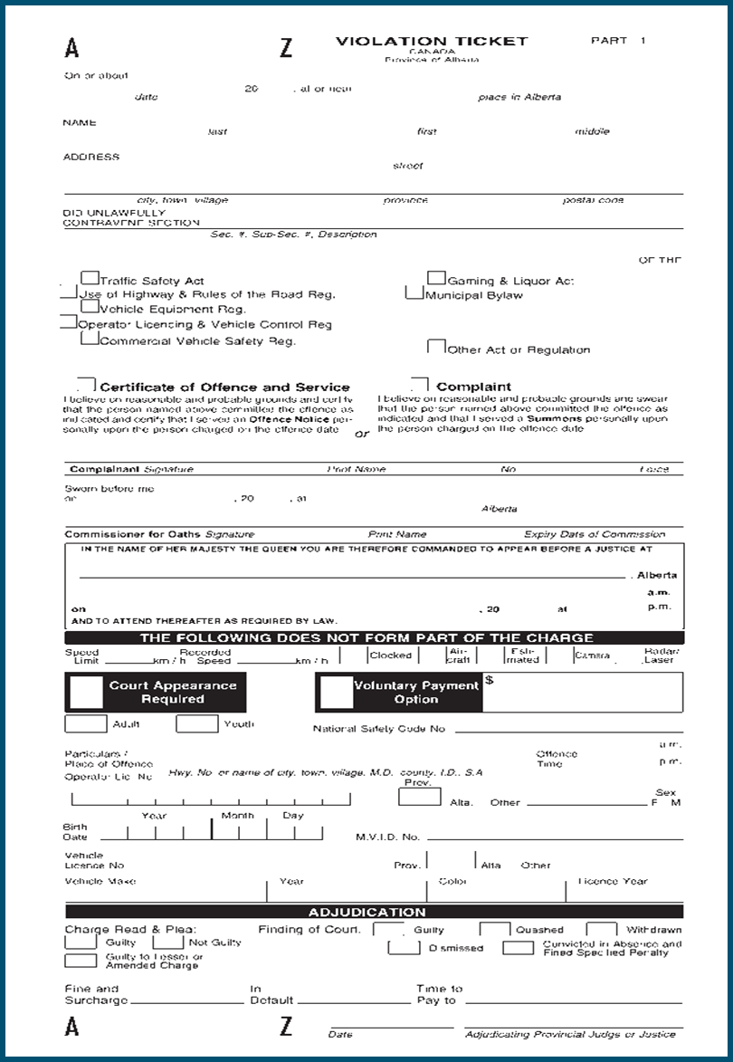Occupational Health And Safety 3: Ticket Offences At Work With Blank Speeding Ticket Template