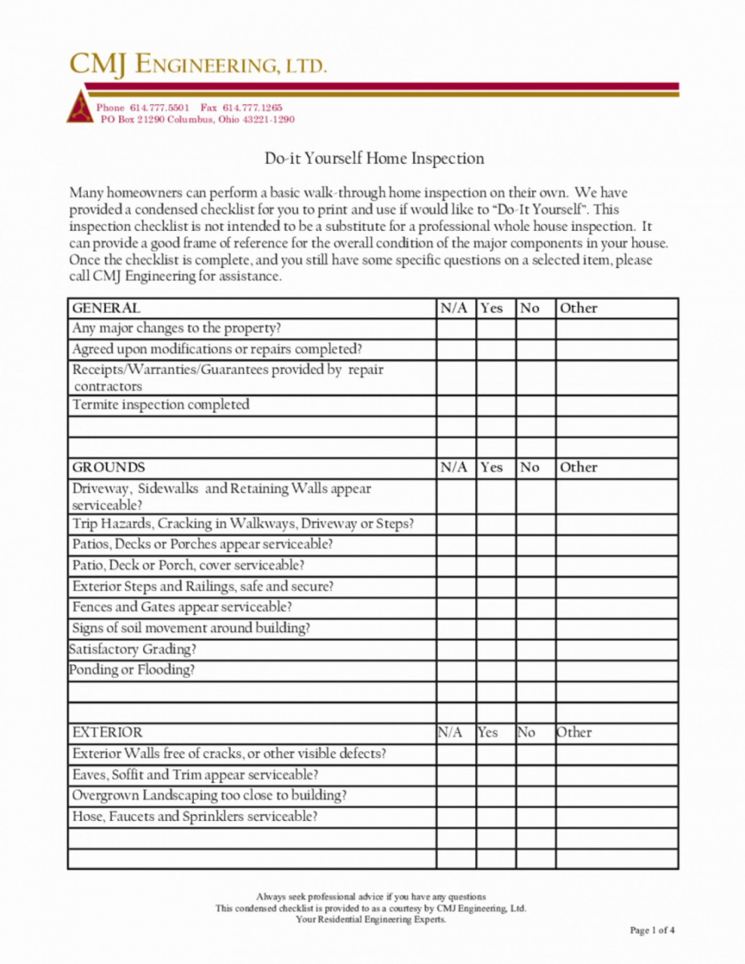 Ohs Monthly Report Template Audit Hazard Inspection Checklist Intended For Ohs Monthly Report Template