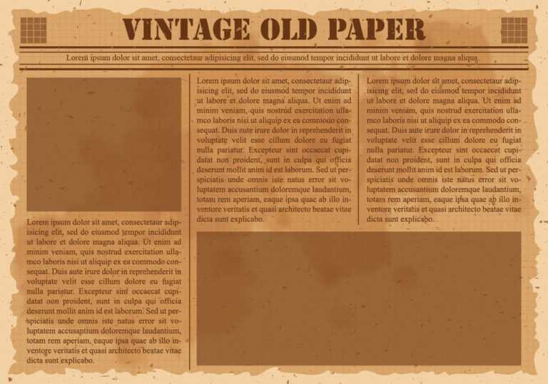 Blank Old Newspaper Template Professional Plan Templates