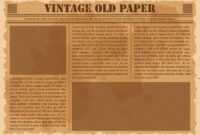 Old Vintage Newspaper - Download Free Vectors, Clipart pertaining to Old Blank Newspaper Template