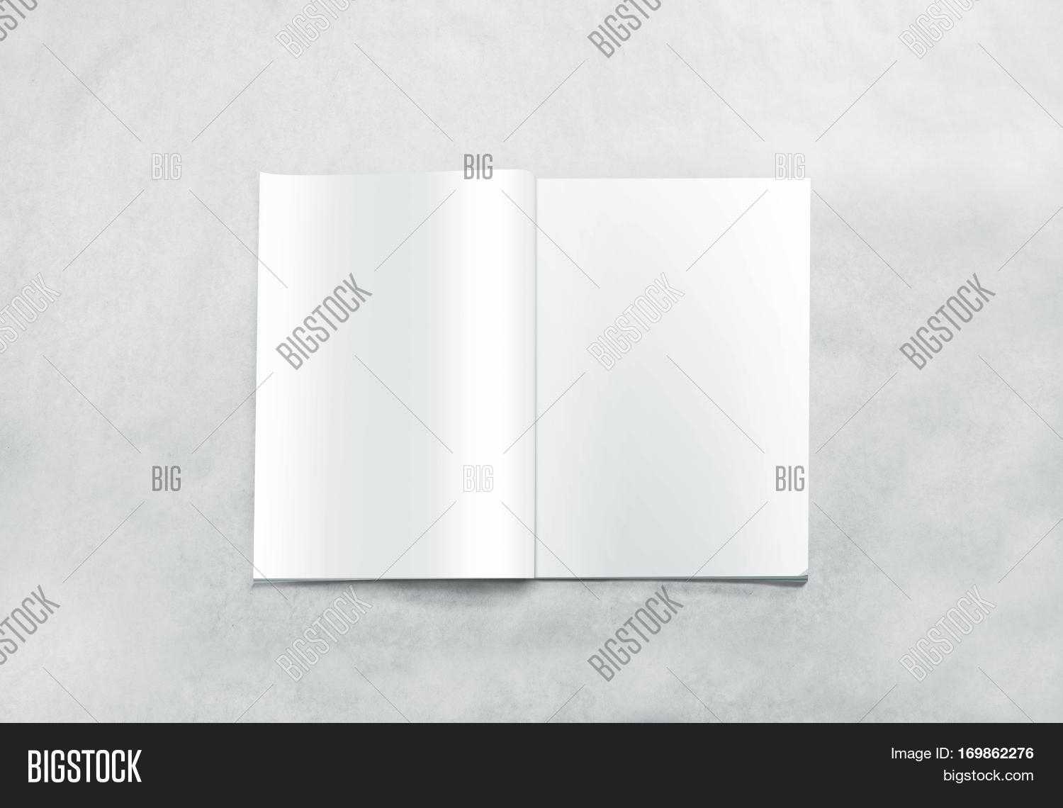 Opened Blank Magazine Image & Photo (Free Trial) | Bigstock For Blank Magazine Spread Template