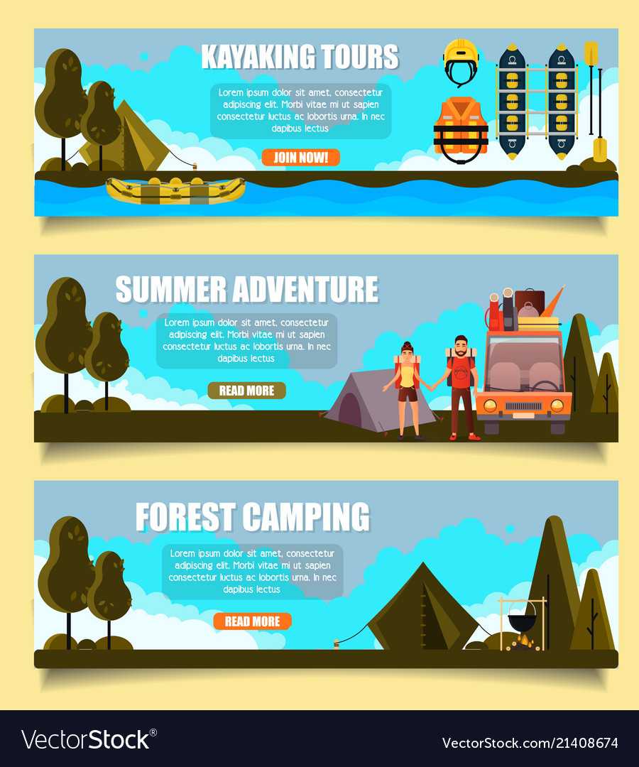 Outdoor Adventure Banners Web Templates Intended For Outdoor Banner Design Templates