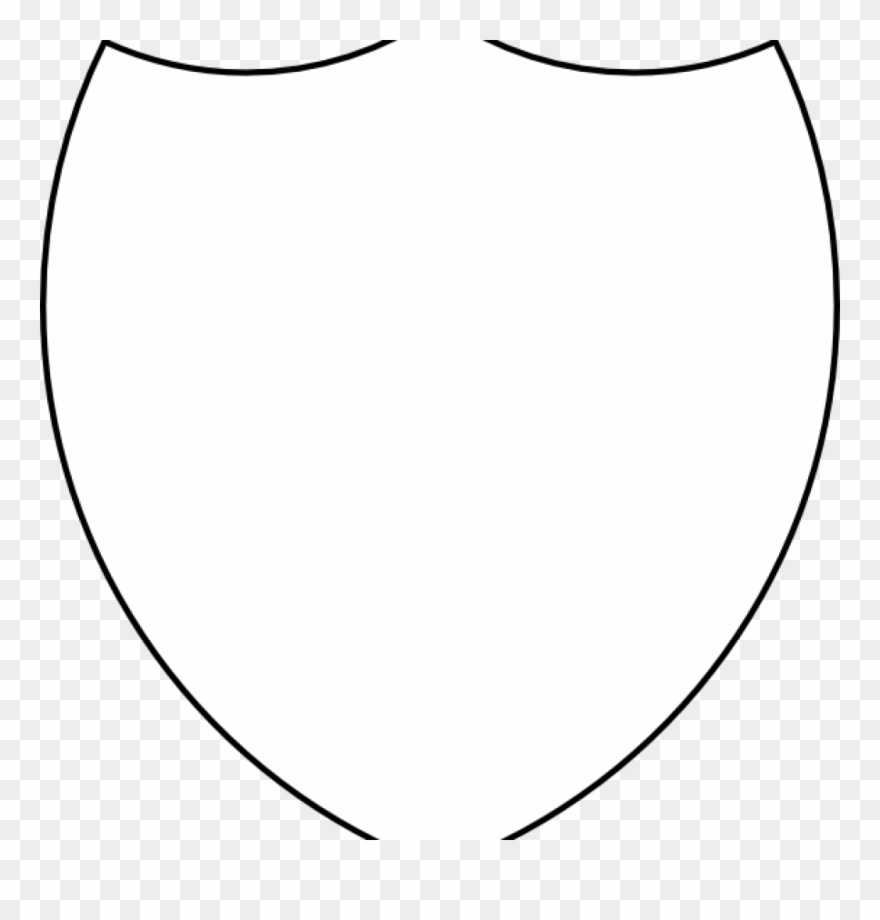 Outline Shield Clipart In Blank Shield Template Printable