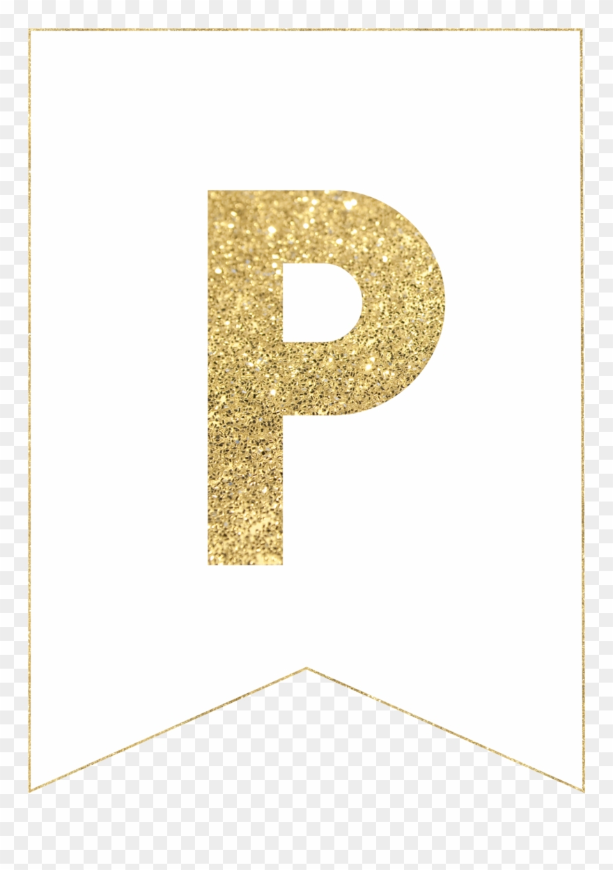 P Gold Alphabet Banner Letter – Gold Letter Banner Printable In Printable Letter Templates For Banners