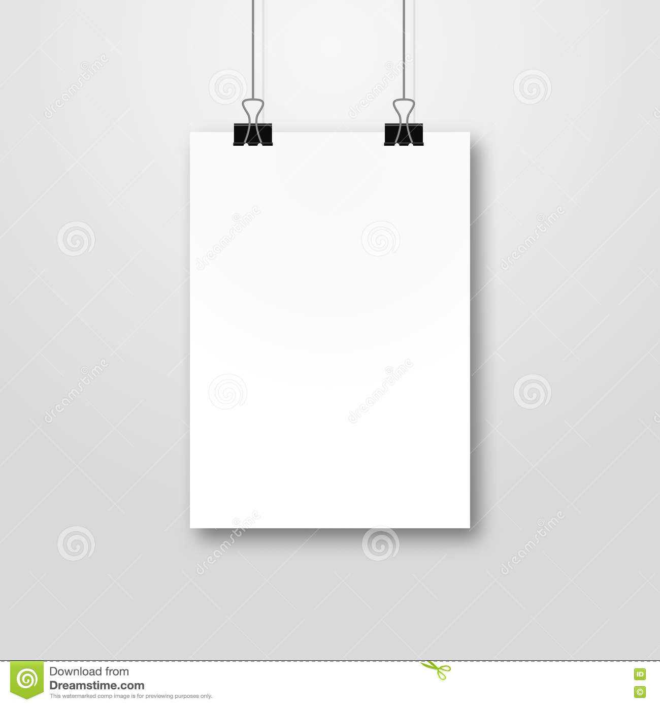 Paper Poster Pockup Design. Paper Sheet Blank Template Regarding Blank Suitcase Template