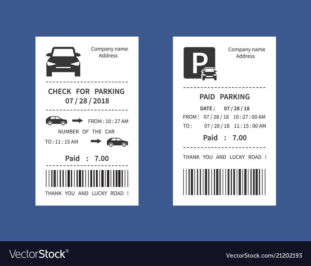 Parking Ticket Money Penalty Receipt Intended For Blank Parking Ticket Template
