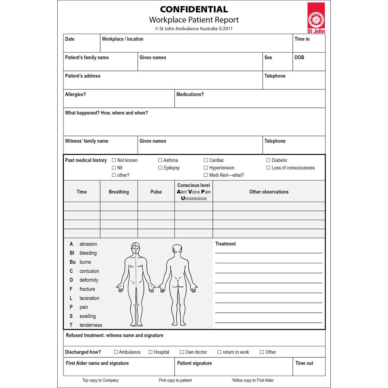 Patient Report Form Template Download Professional Plan Templates