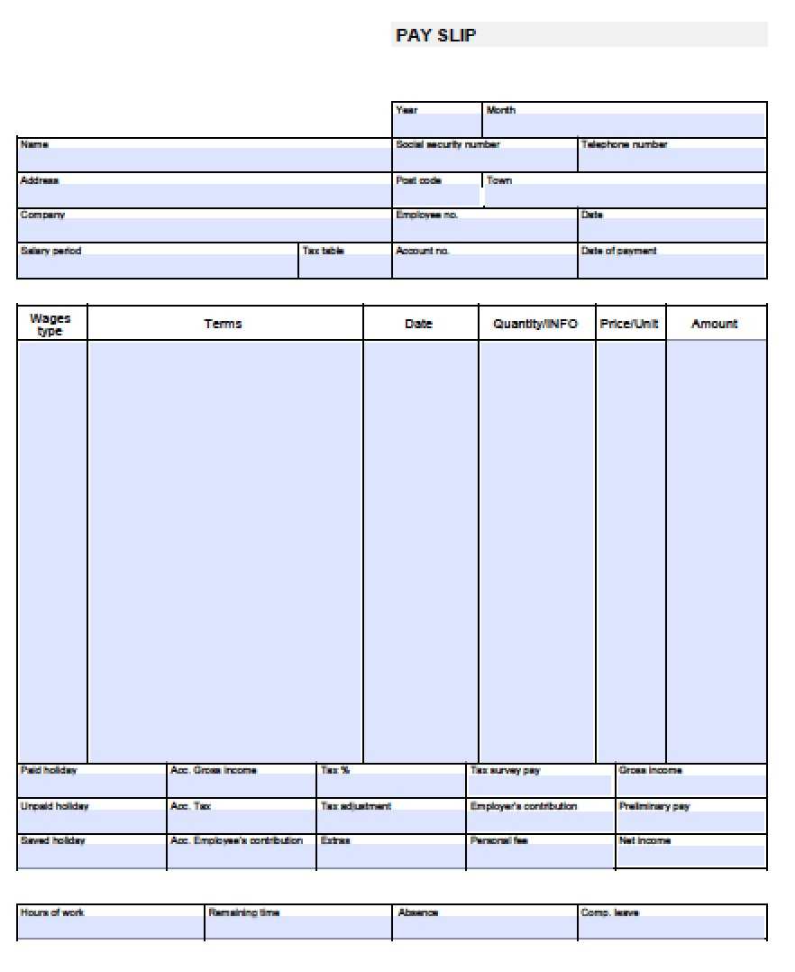 Payroll Template Free Download – Karan.ald2014 Regarding Blank Check Templates For Microsoft Word