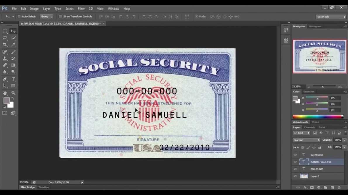 Pdf Social Security Card Template Regarding Blank Social Security Card Template Download