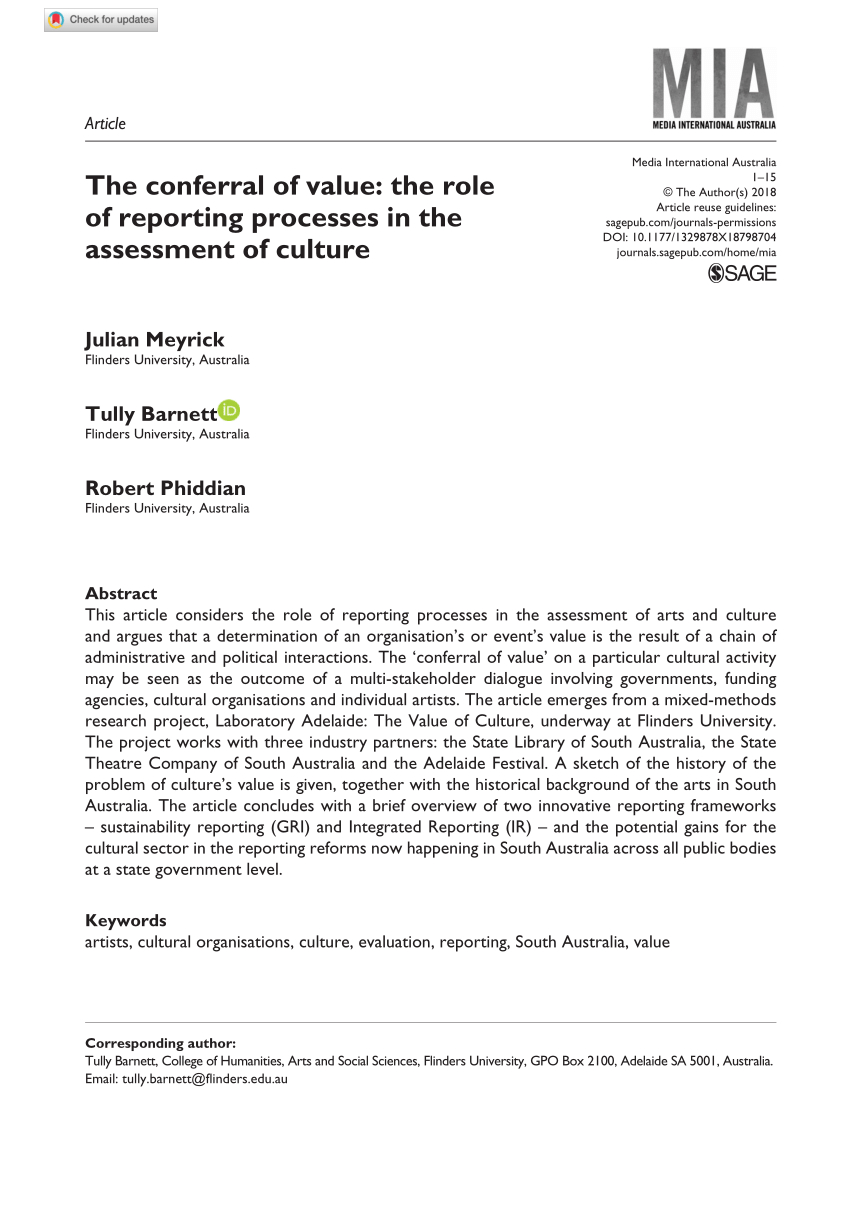 Pdf) The Conferral Of Value: The Role Of Reporting Processes Pertaining To Acquittal Report Template