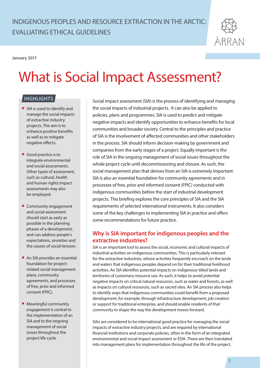 Pdf) What Is Social Impact Assessment? With Regard To Environmental Impact Report Template