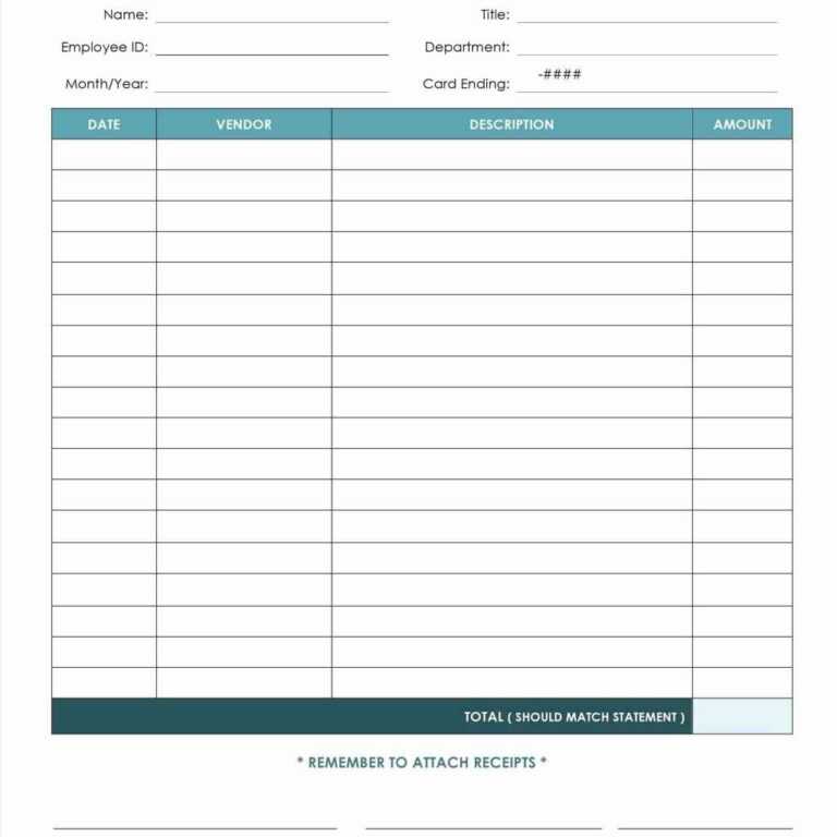 Per Diem Expense Report Template