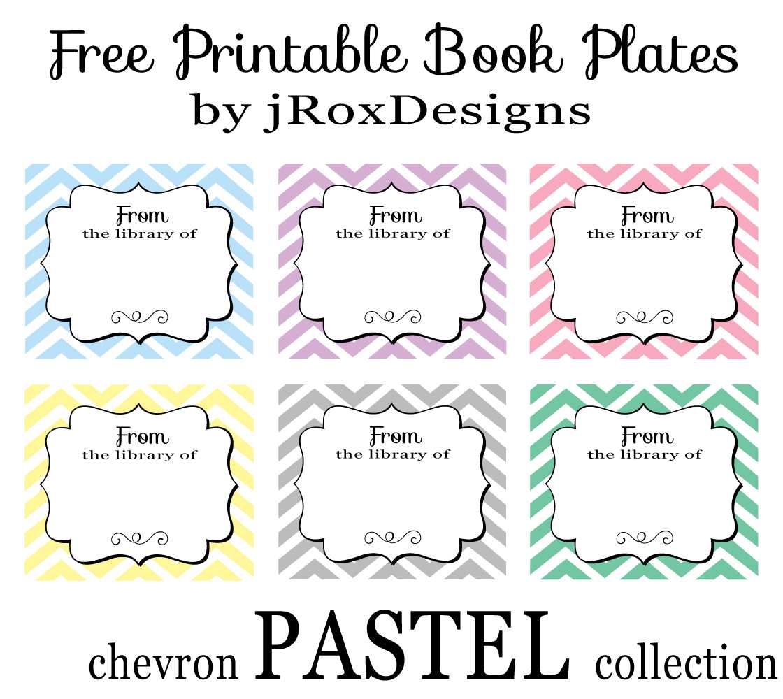 Personalized Your Library With Free Printable Chevron Book For Bookplate Templates For Word