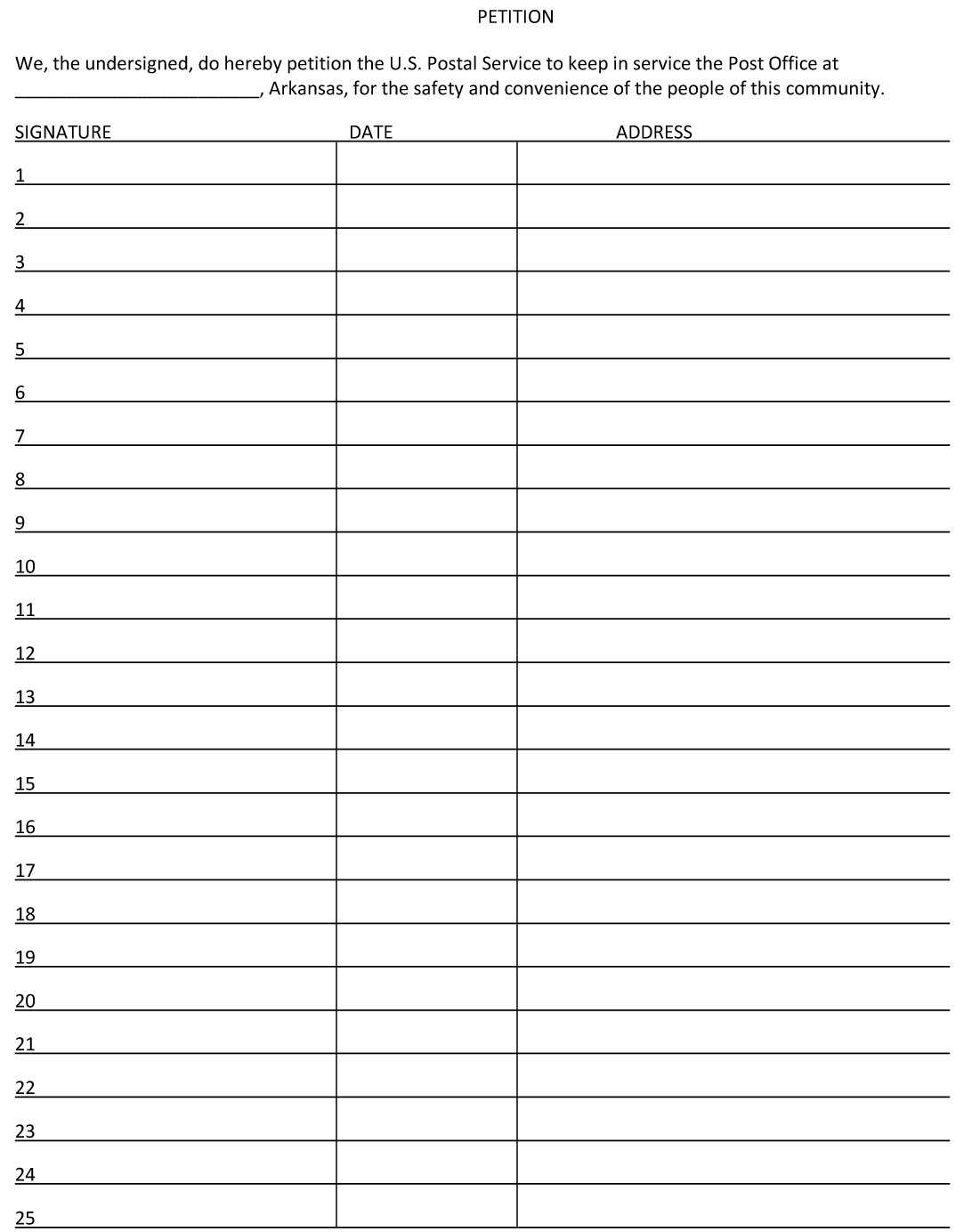 Petition Template | Write A Petition Intended For Blank Petition Template