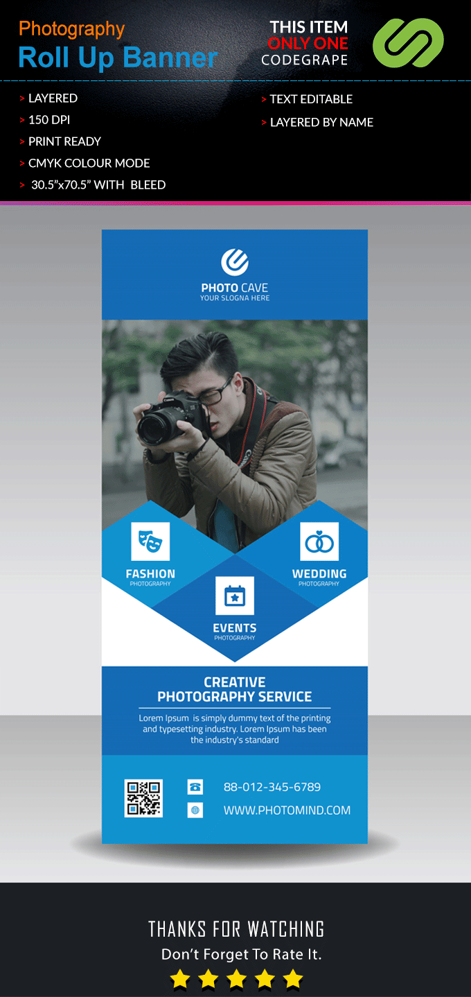 Photography Roll Up Banner In Photography Banner Template