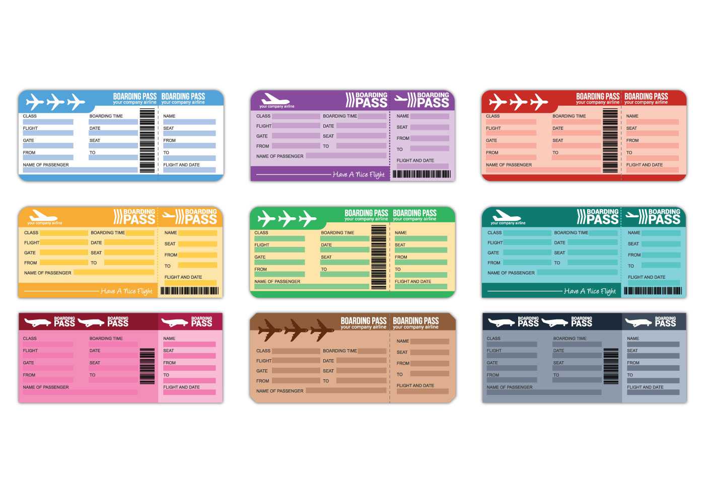 Plane Ticket Free Vector Art – (19,541 Free Downloads) With Regard To Plane Ticket Template Word