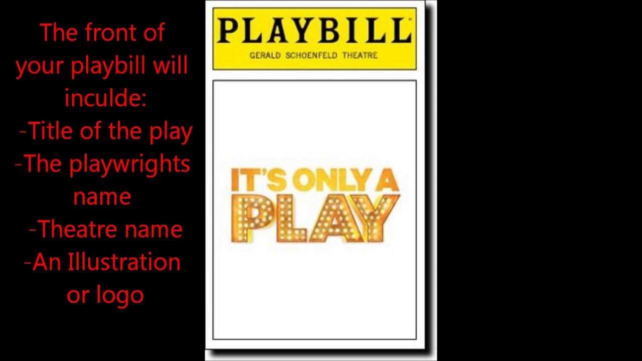 Playbill Project – Youtube Regarding Playbill Template Word