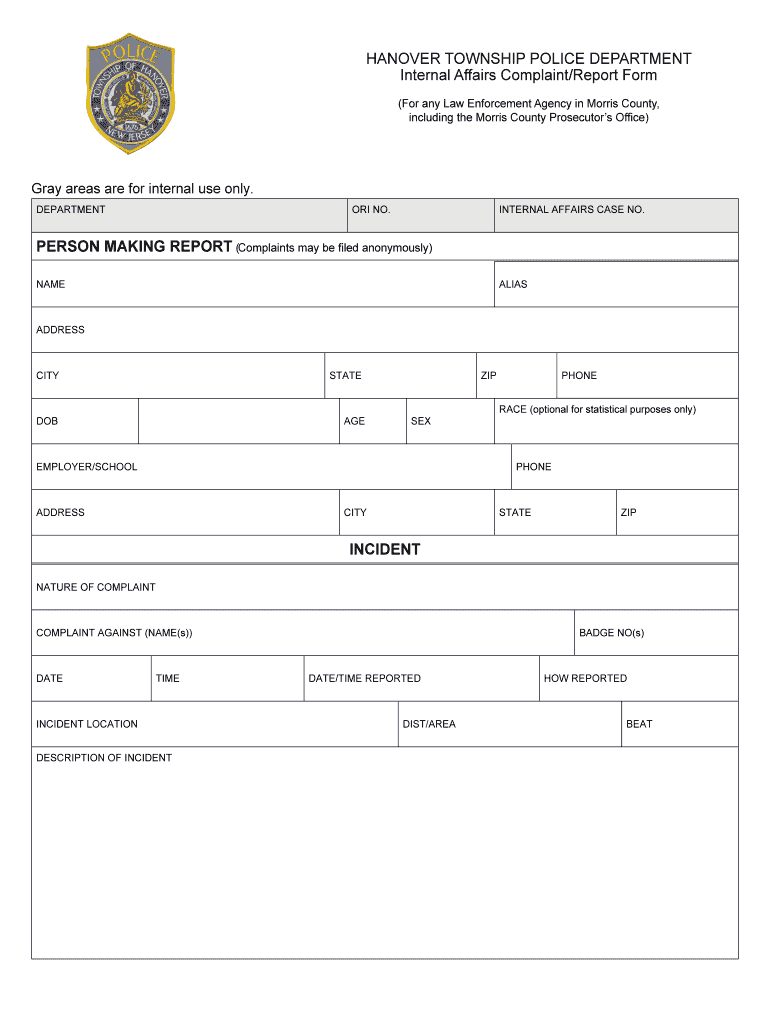 Police Report Template – Fill Online, Printable, Fillable With Regard To Blank Police Report Template