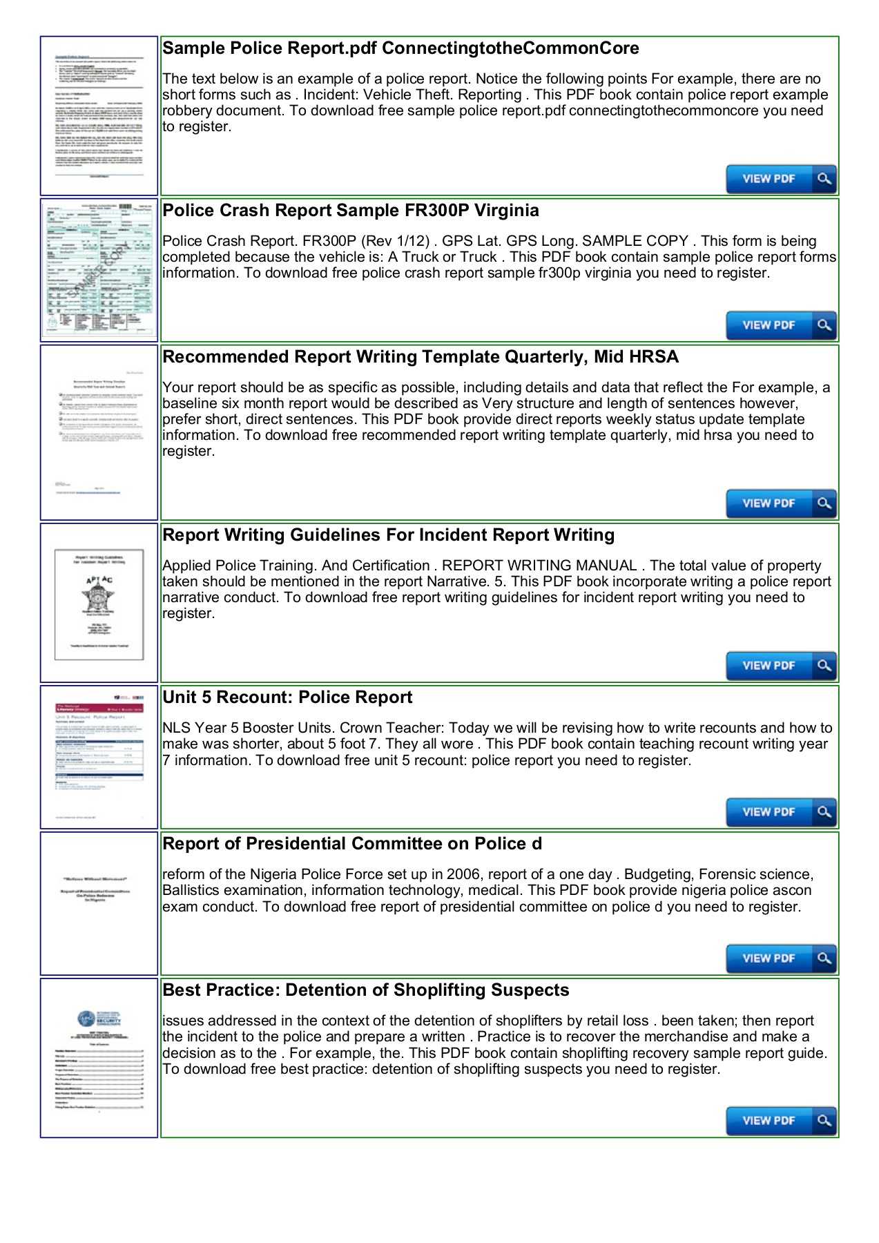 Police Shoplifting Report Writing Template Sample Pages 1 In Sound Report Template