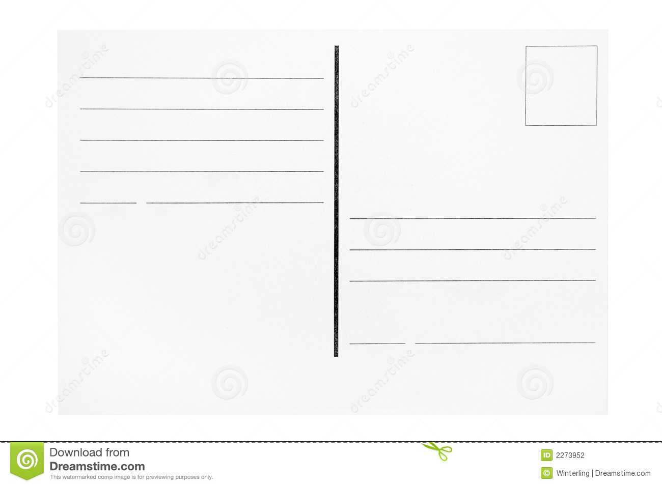 Postcard Template Stock Photo. Image Of Copy, Airmail – 2273952 Intended For Free Blank Postcard Template For Word