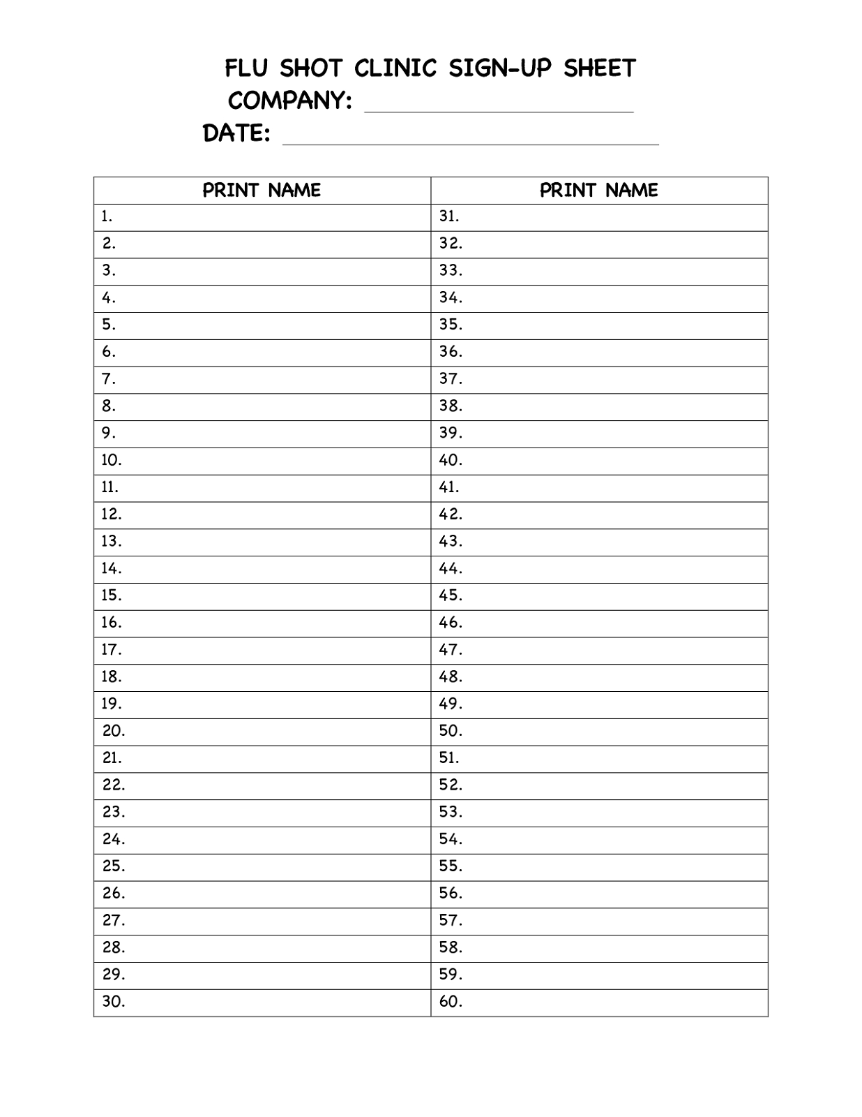 Potluck Sign Up Sheet Word For Events | Loving Printable With Free Sign Up Sheet Template Word