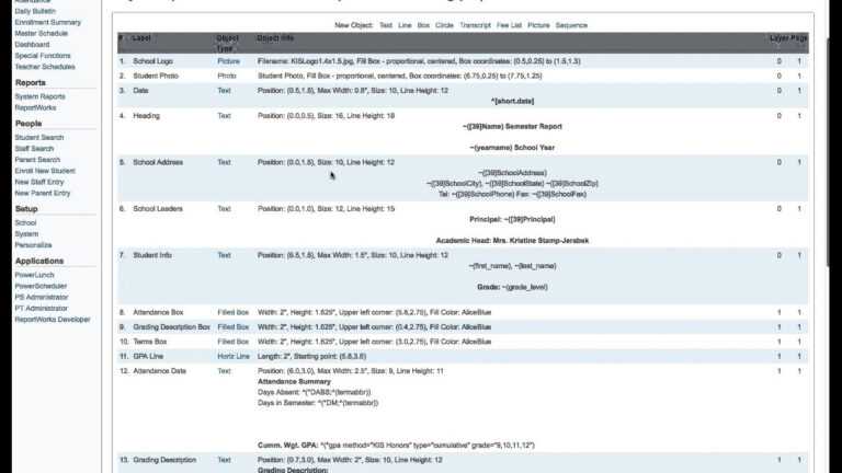 Powerschool Reports Templates