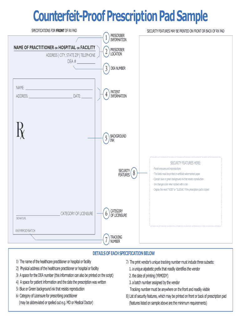 Prescription Pad Template - Fill Online, Printable, Fillable In Doctors Prescription Template Word