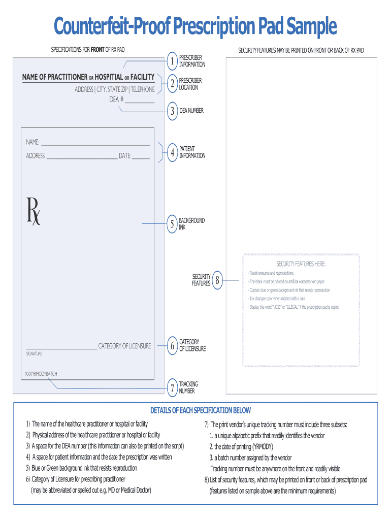 Prescription Pad Template – Fill Online, Printable, Fillable Pertaining To Blank Prescription Pad Template