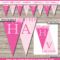 Princess Party Banner Template – Pink Within Diy Birthday Banner Template