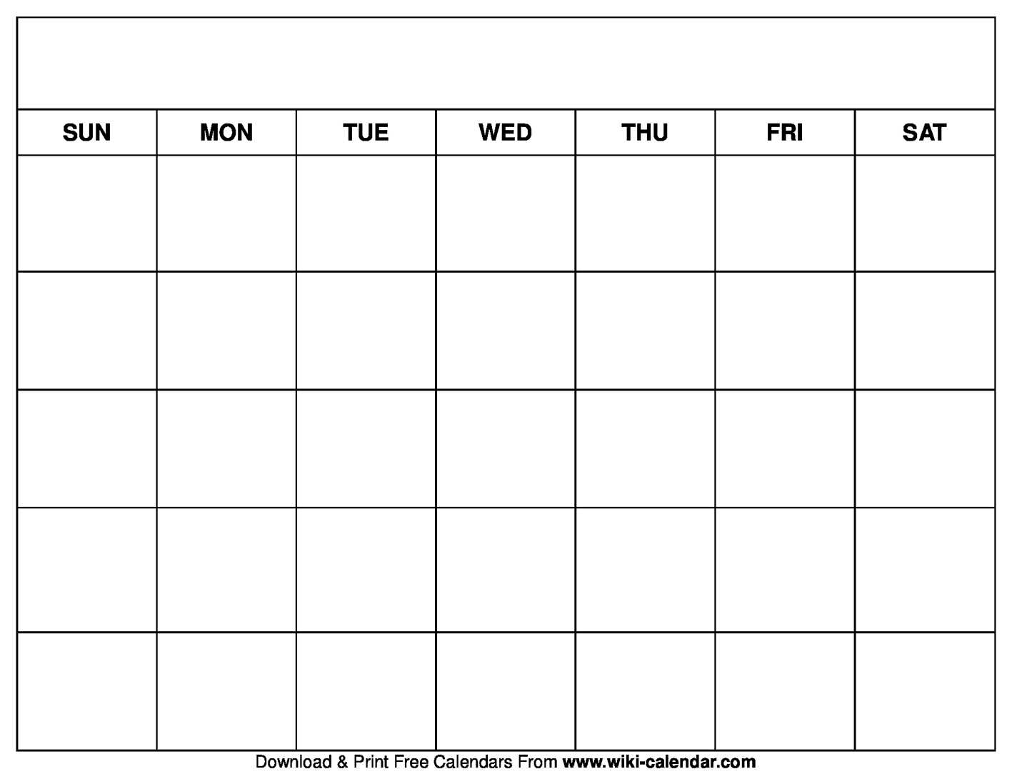 Printable Blank Calendar Templates For Blank Calender Template