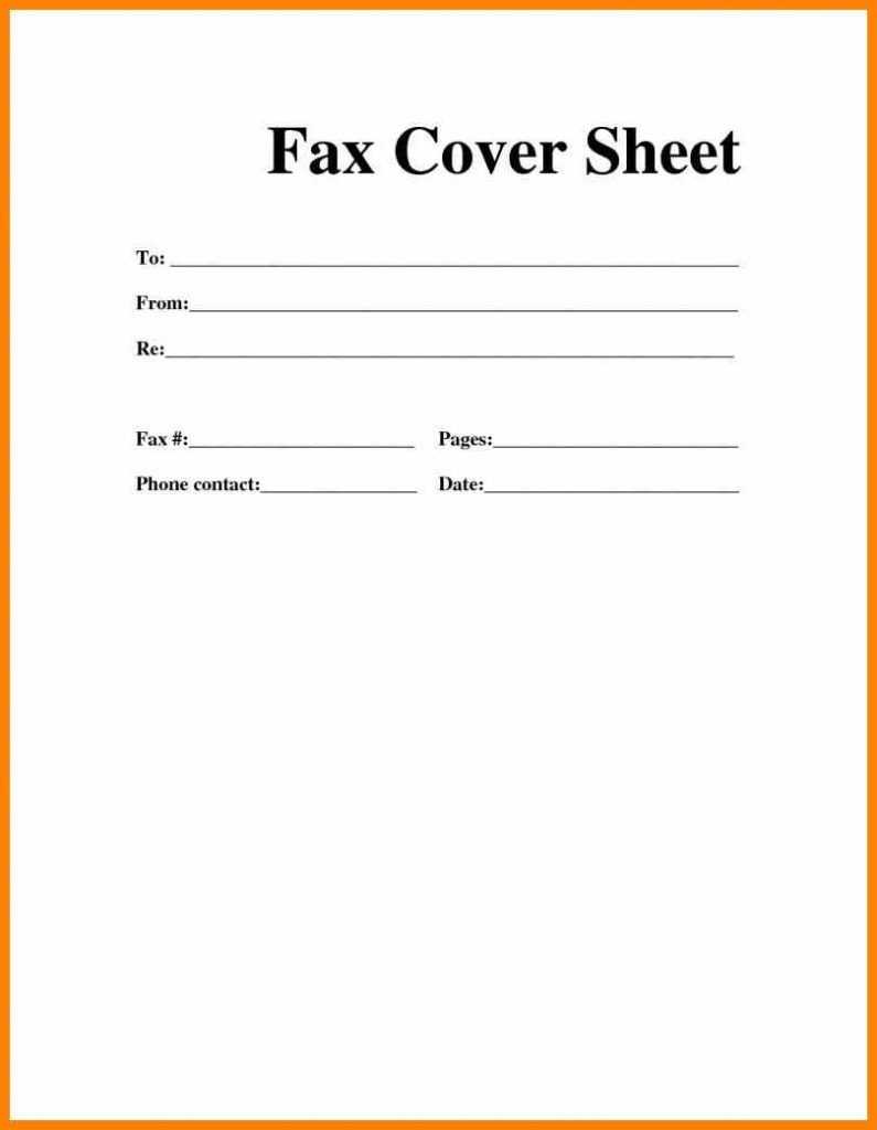 Printable Blank Microsoft Word Fax Cover Sheet With Regard To Fax Template Word 2010