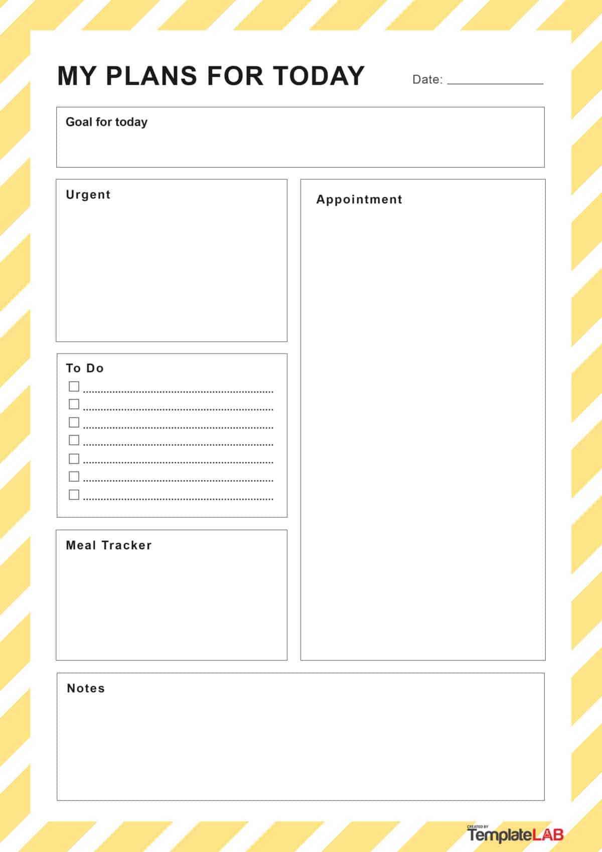 Printable Daily Planner Templates Free In Wordexcelpdf Pertaining To Printable Blank Daily Schedule Template