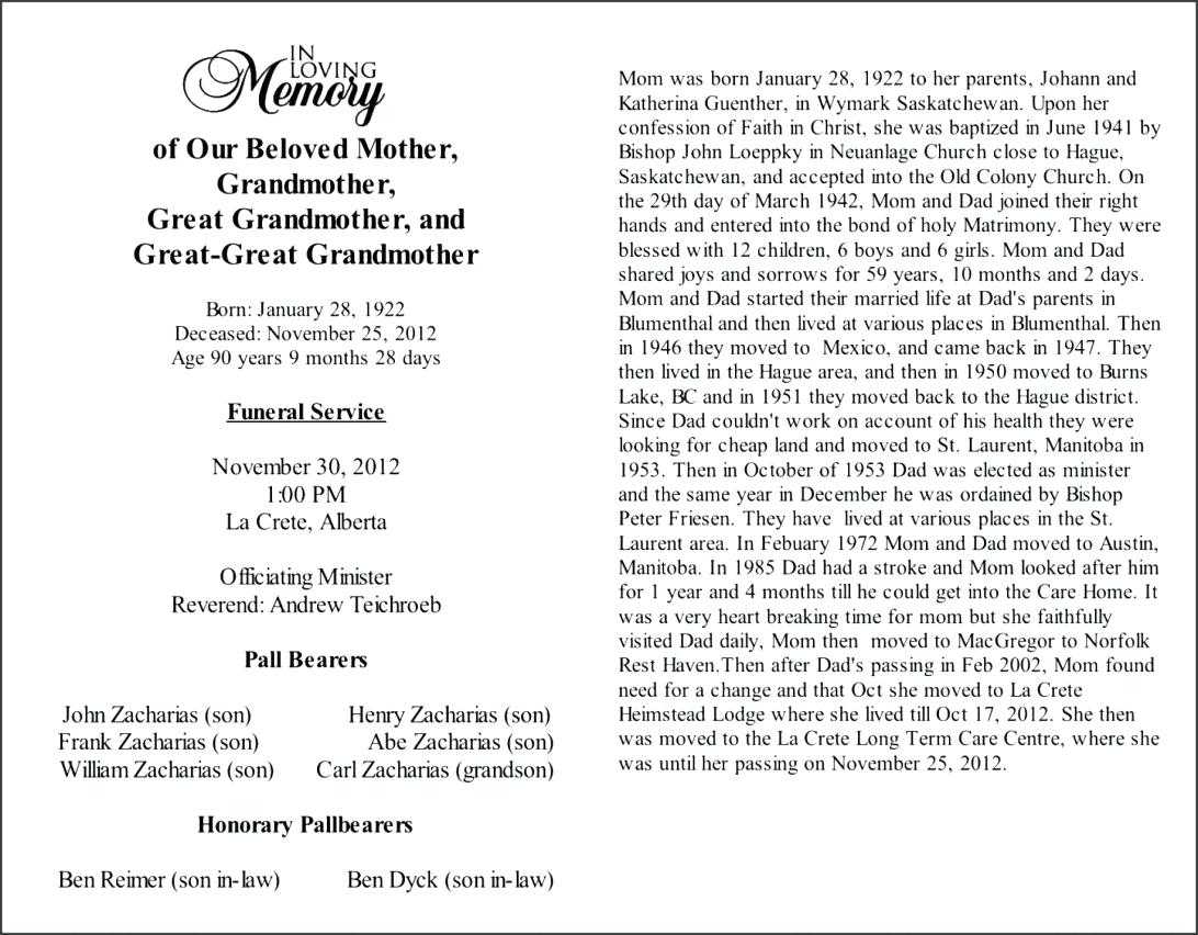 Printable Funeral Program Templates Pamphlets Microsoft Within Free Obituary Template For Microsoft Word