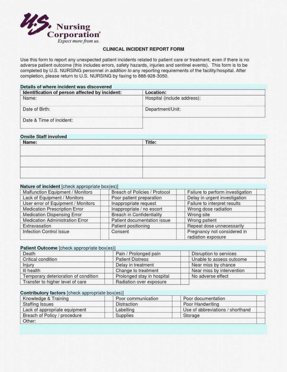 Printable Gallery Price List Template Near Miss Report Inside Intervention Report Template