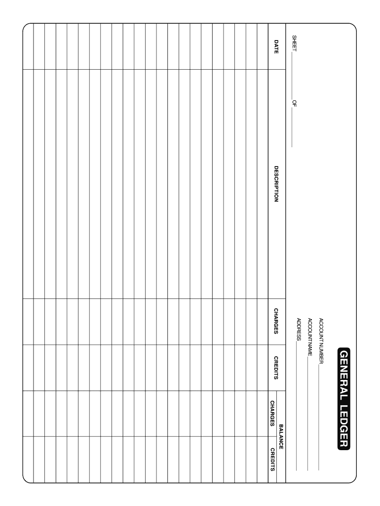 Printable General Ledger Sheet – Fill Online, Printable Throughout Blank Ledger Template