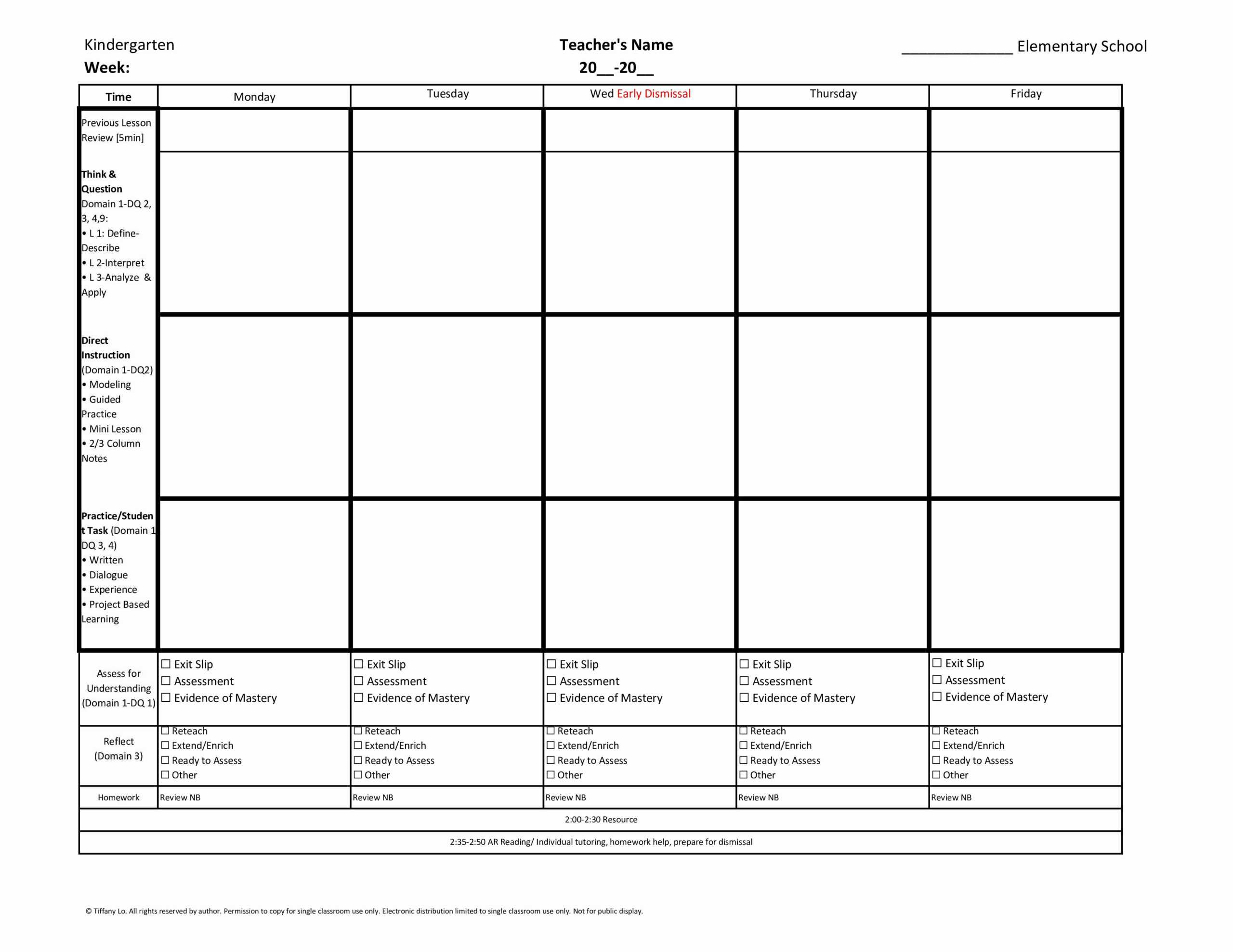 Printable Lesson Plan Template Free – Karati.ald2014 Pertaining To Blank Preschool Lesson Plan Template