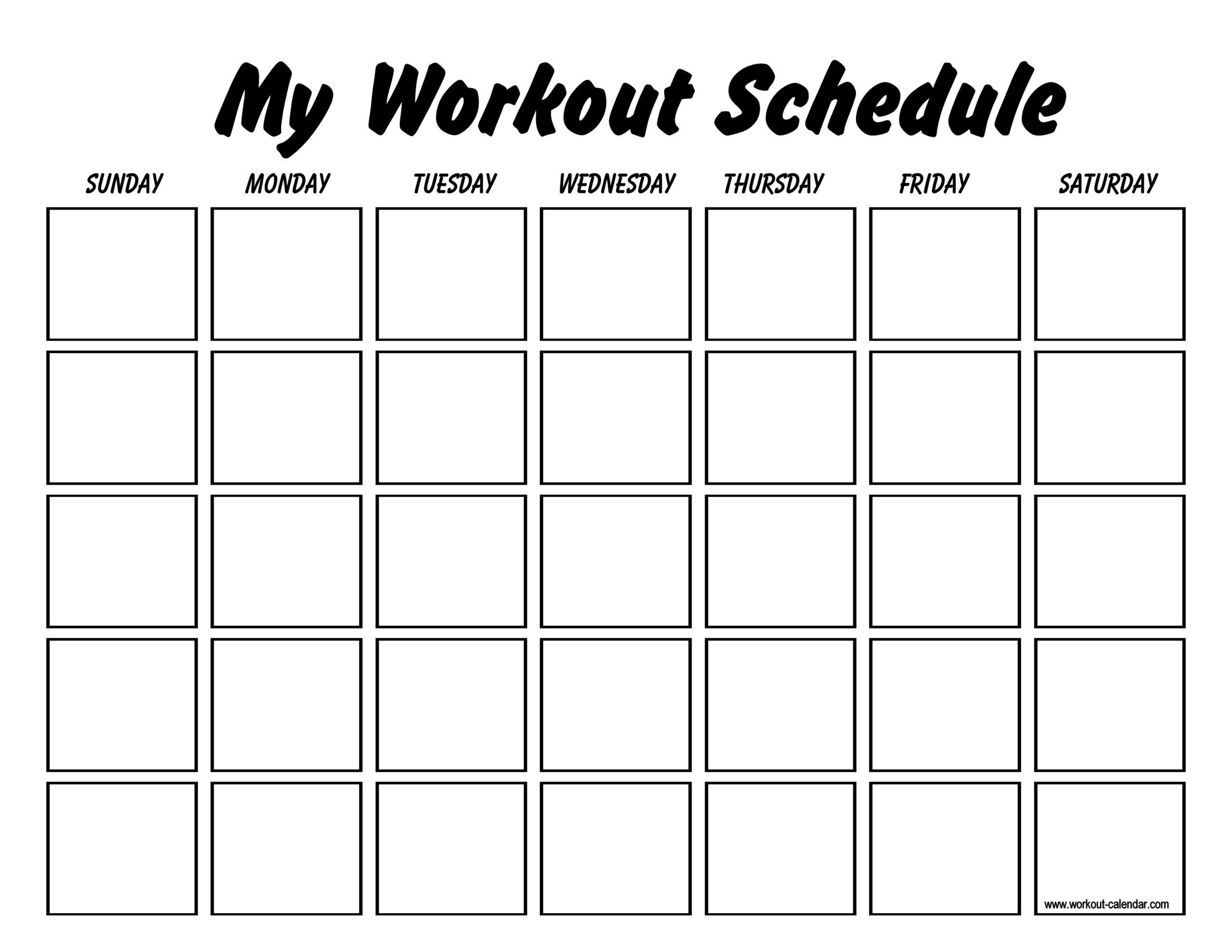Printable Workout Log Sheets | Templates At In Blank Workout Schedule Template