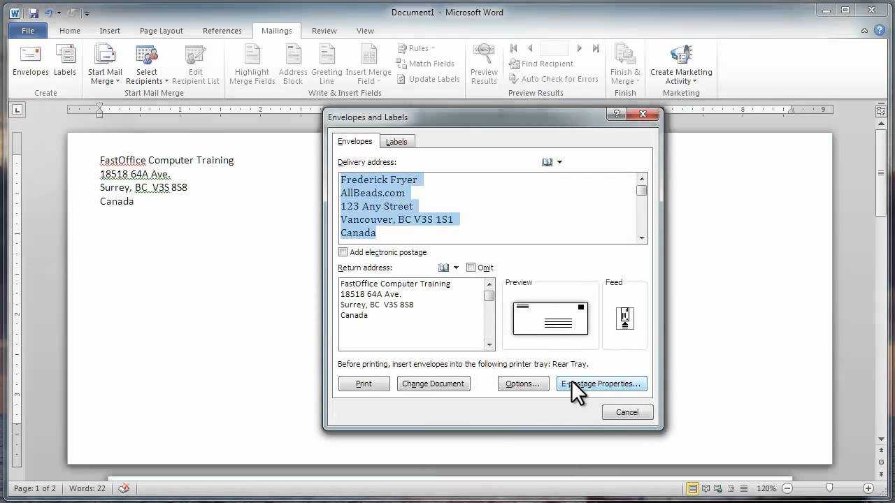 Printing Envelopes In Word – Karati.ald2014 Pertaining To Word 2013 Envelope Template